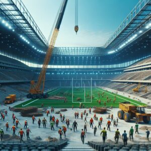 "Football stadium renovation concept"