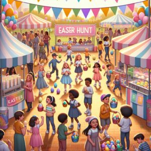 Easter egg hunt carnival