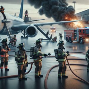 Airport fire drills scenario.