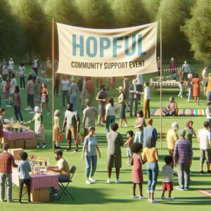 Hopeful community support event.