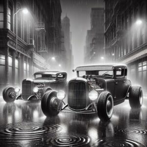 Hot Rods under Rain