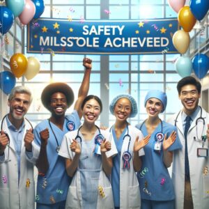 Celebrating hospital safety milestone.