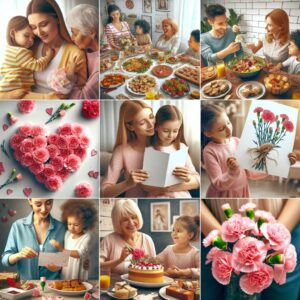 Mother's Day celebration montage.