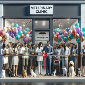 Veterinary clinic grand opening.