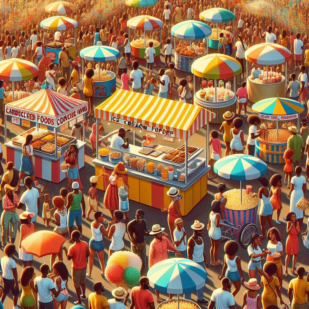 Summer festival food vendors.