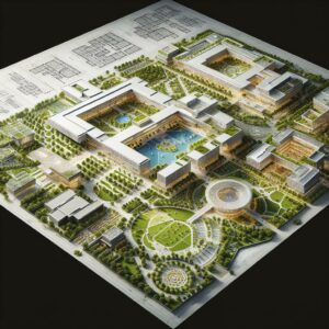 "Innovative campus blueprint concept"