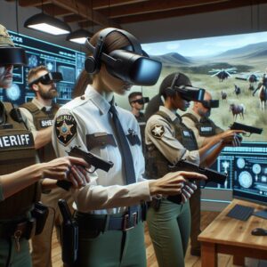 Virtual reality sheriff training.