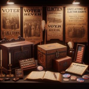 Historical election artifacts display