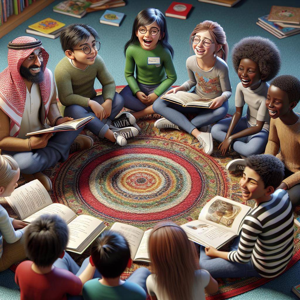 Reading circle with children