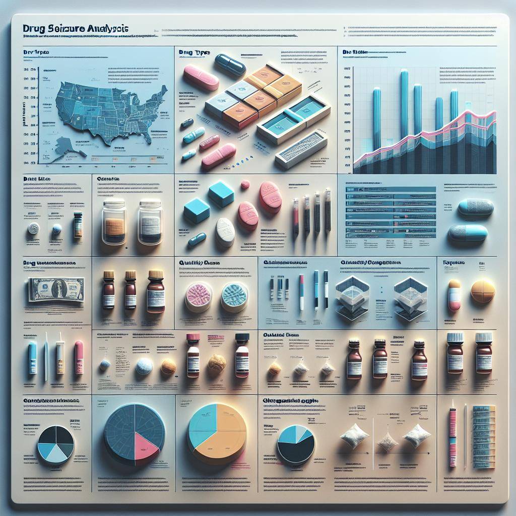 Drug seizure analysis infographic.