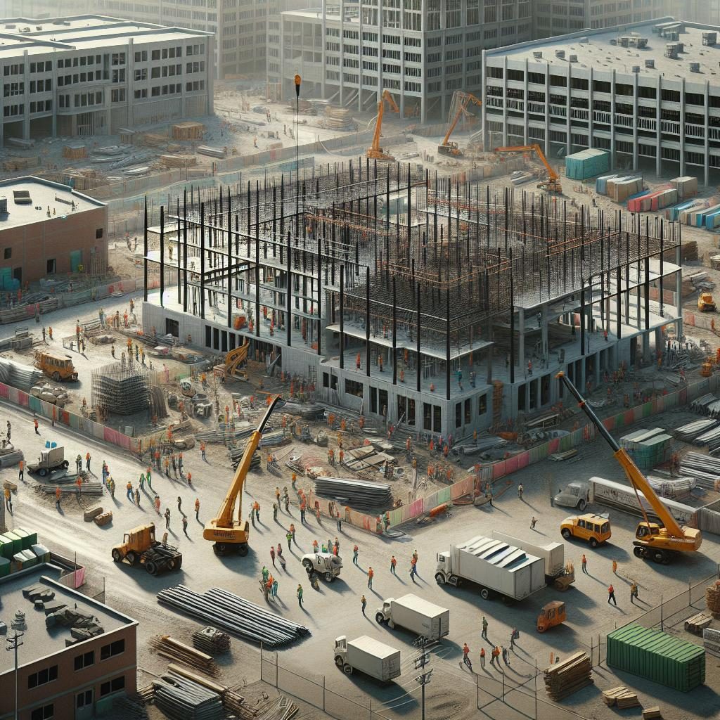 School construction progress image.