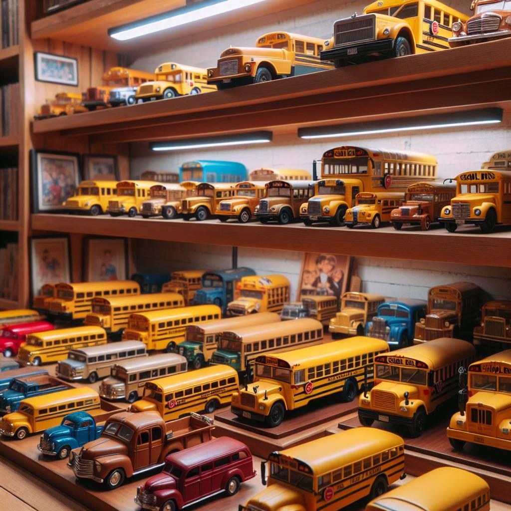 "School bus toy collection"