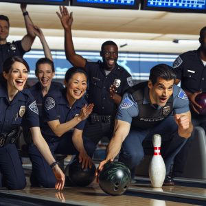 Police unity bowling event.