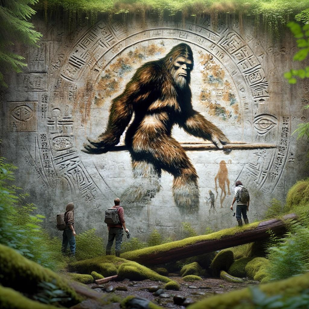 Bigfoot mural discovery scene.