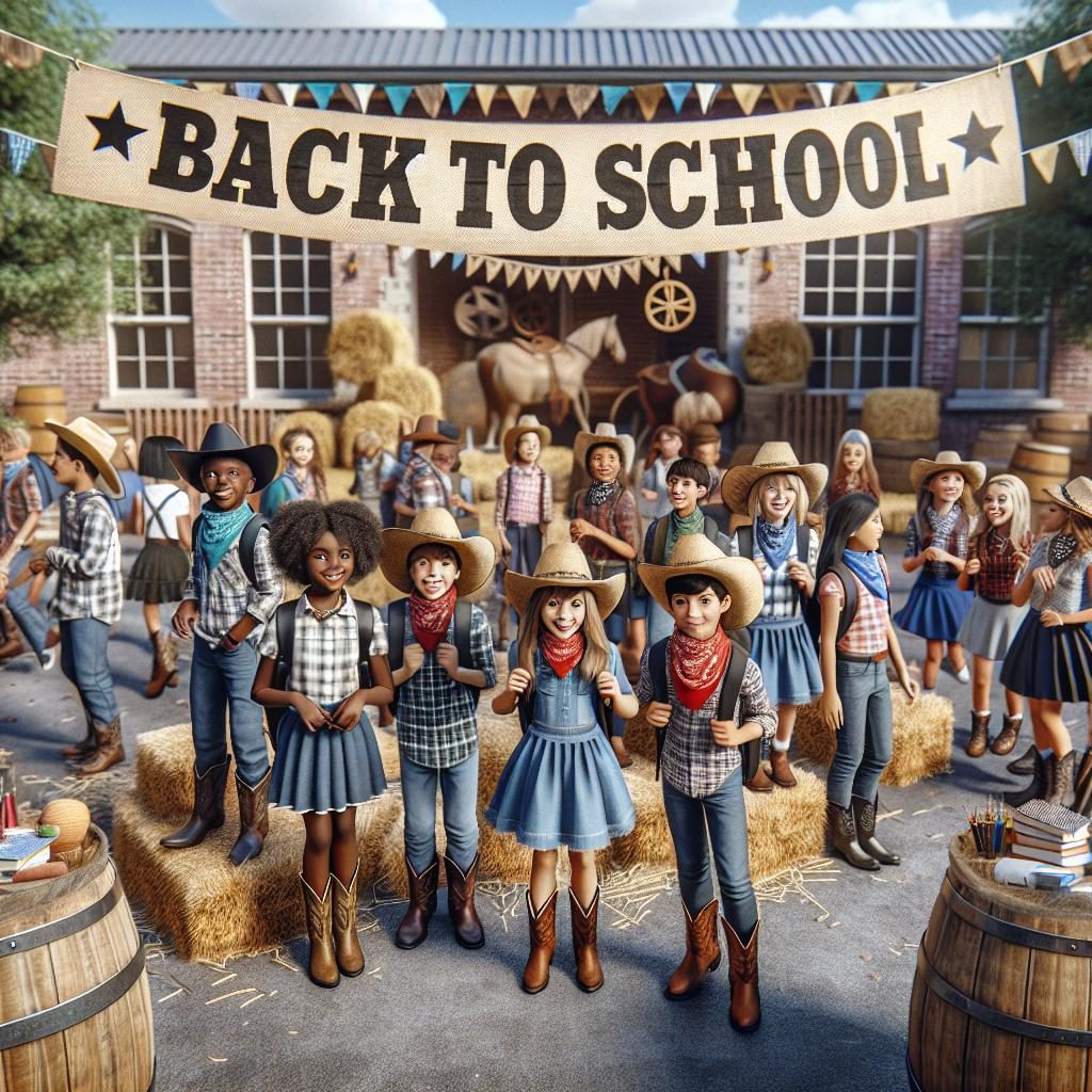 Western-themed back-to-school celebration.