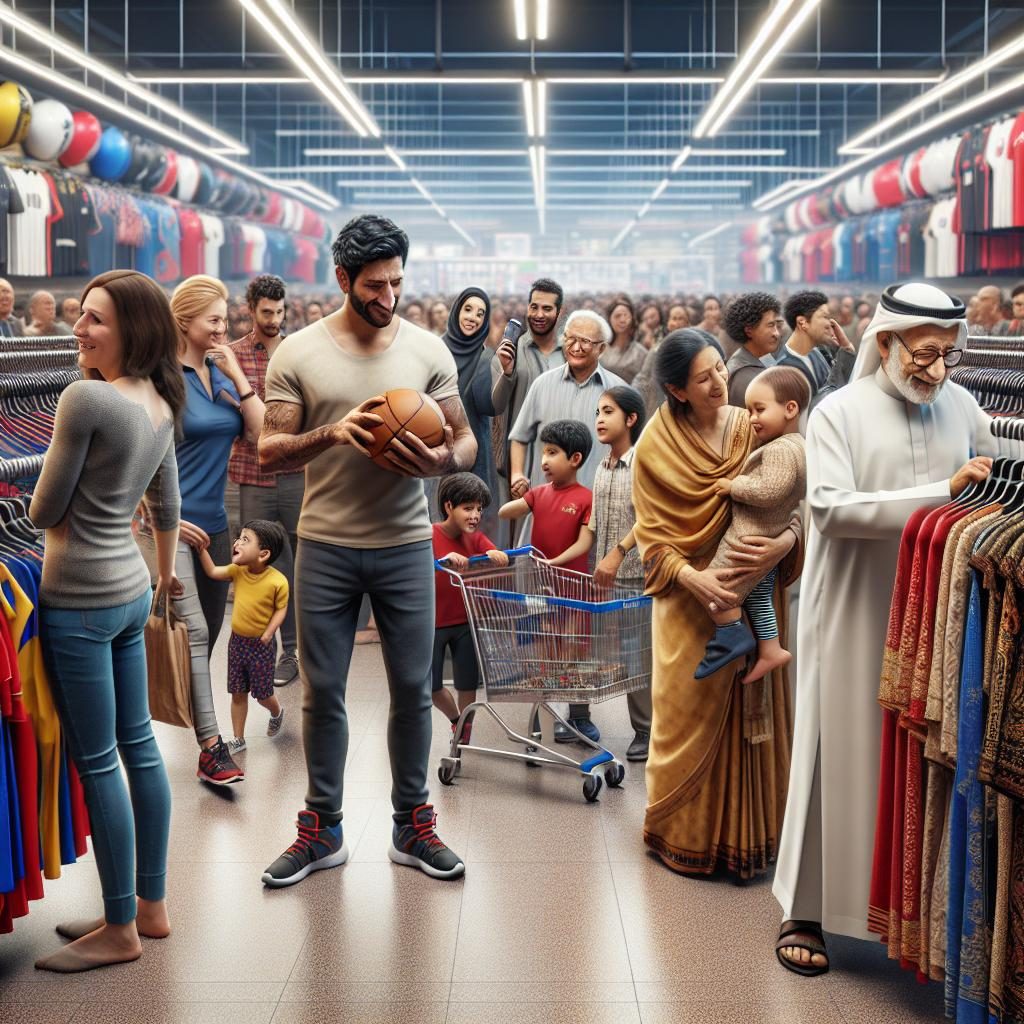 Excited shoppers at Burlington.