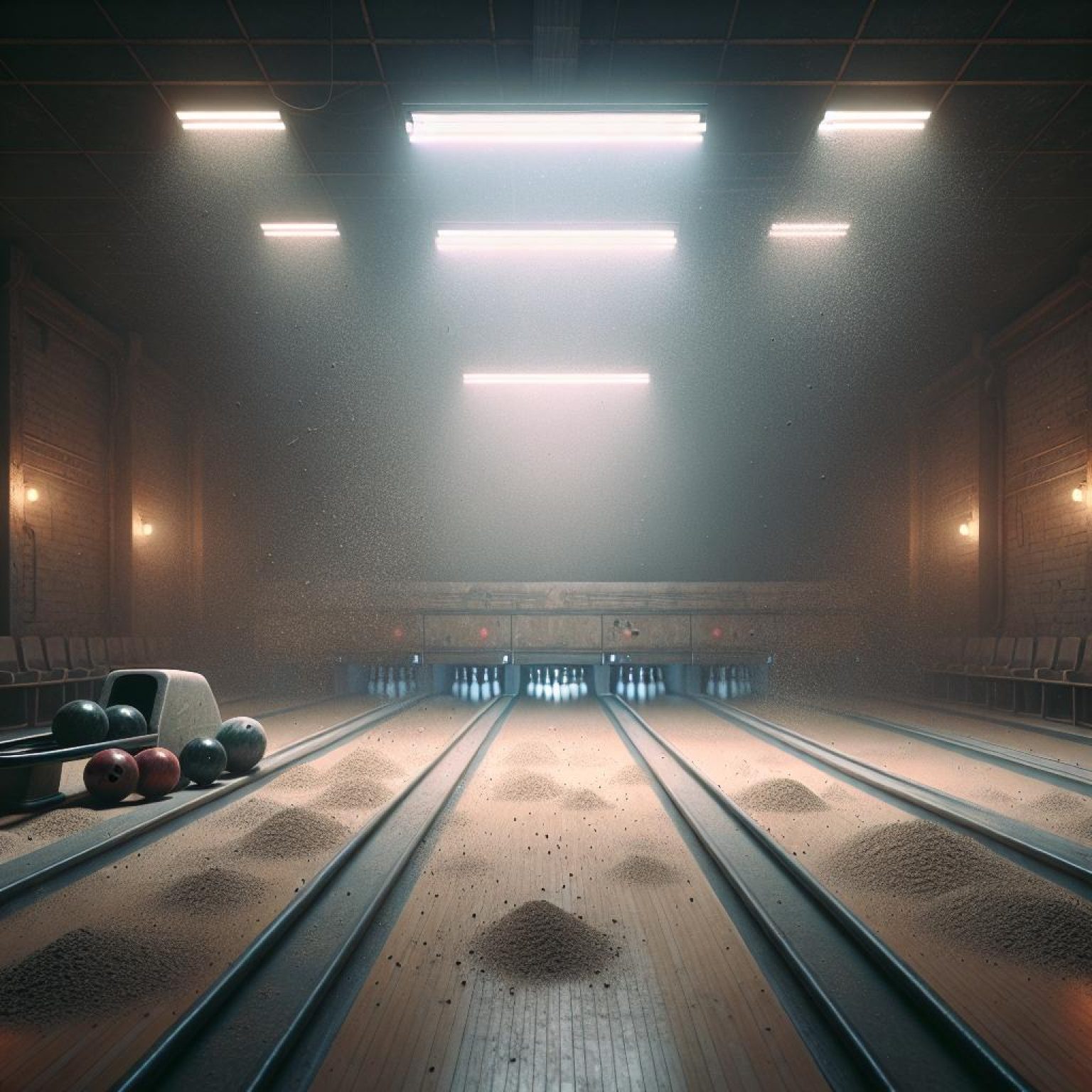 Dry dusty bowling alley.