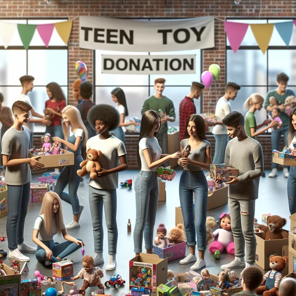 Teen toy donation event.