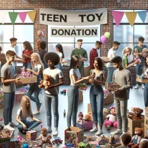 Teen toy donation event.