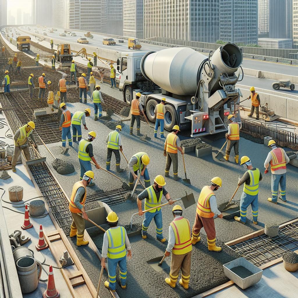 Construction of pedestrian path.