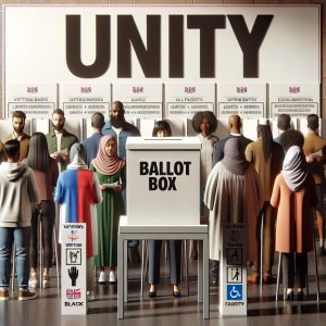 Unity at polling station.