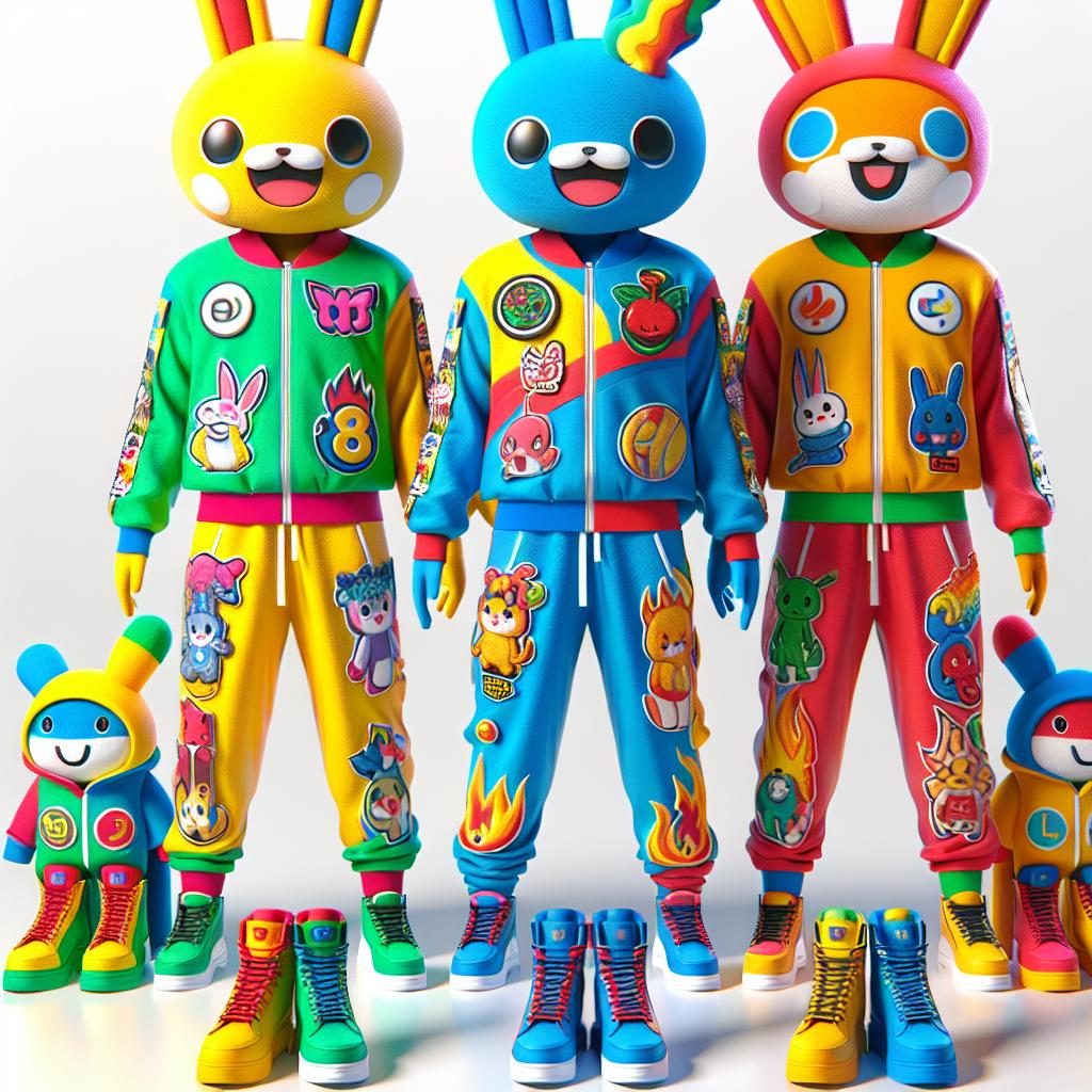 Energetic mascot-themed uniforms