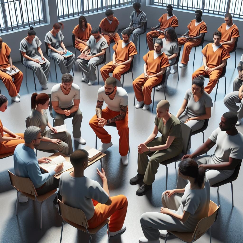 Inmate rehabilitation therapy program.