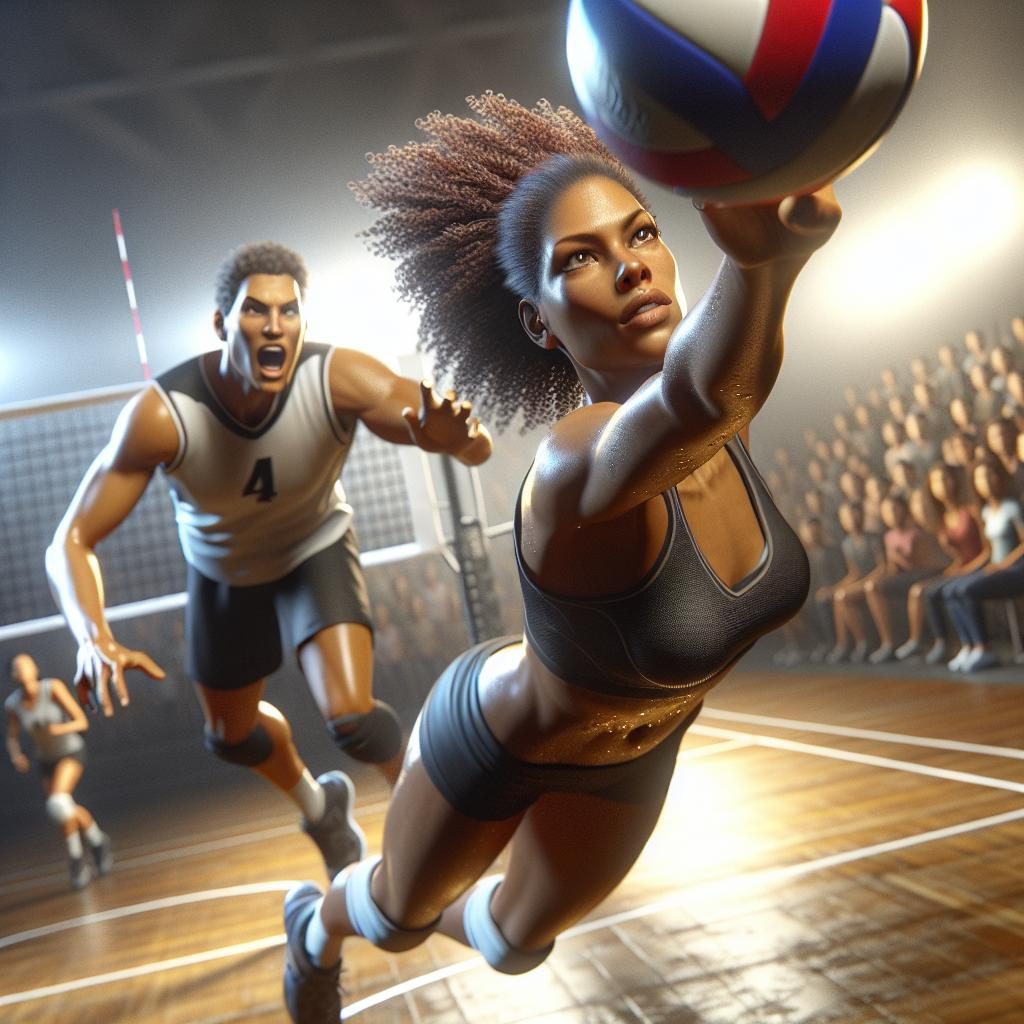 Dynamic Volleyball Action