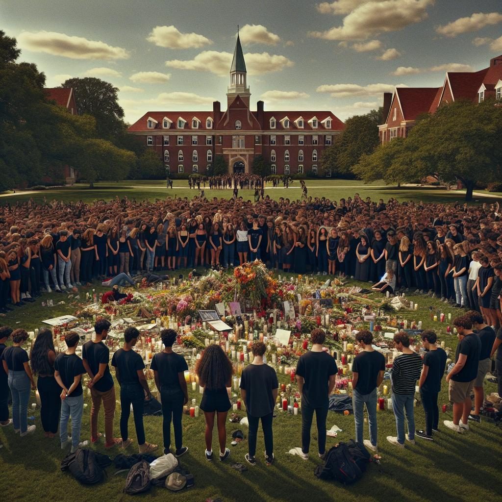 Campus mourning gathering