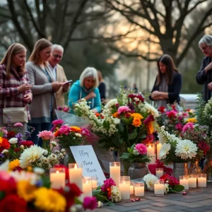 Community members honoring Lesa Carol Herndon Moody