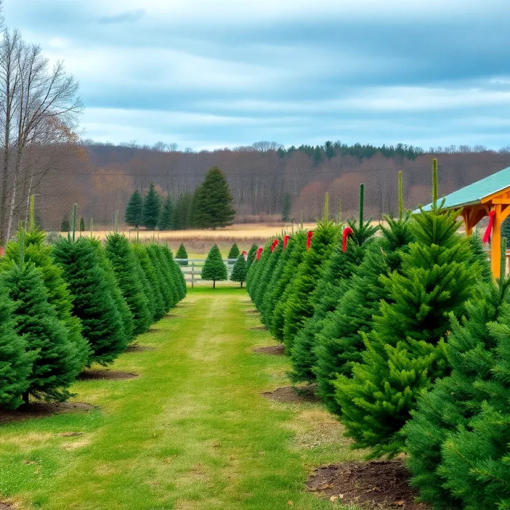 Family-friendly tree farm in Bowling Green with Christmas trees and decorations.