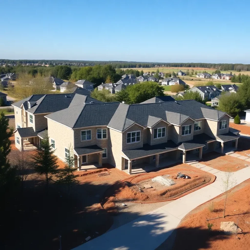 New construction of affordable housing townhomes in Bowling Green