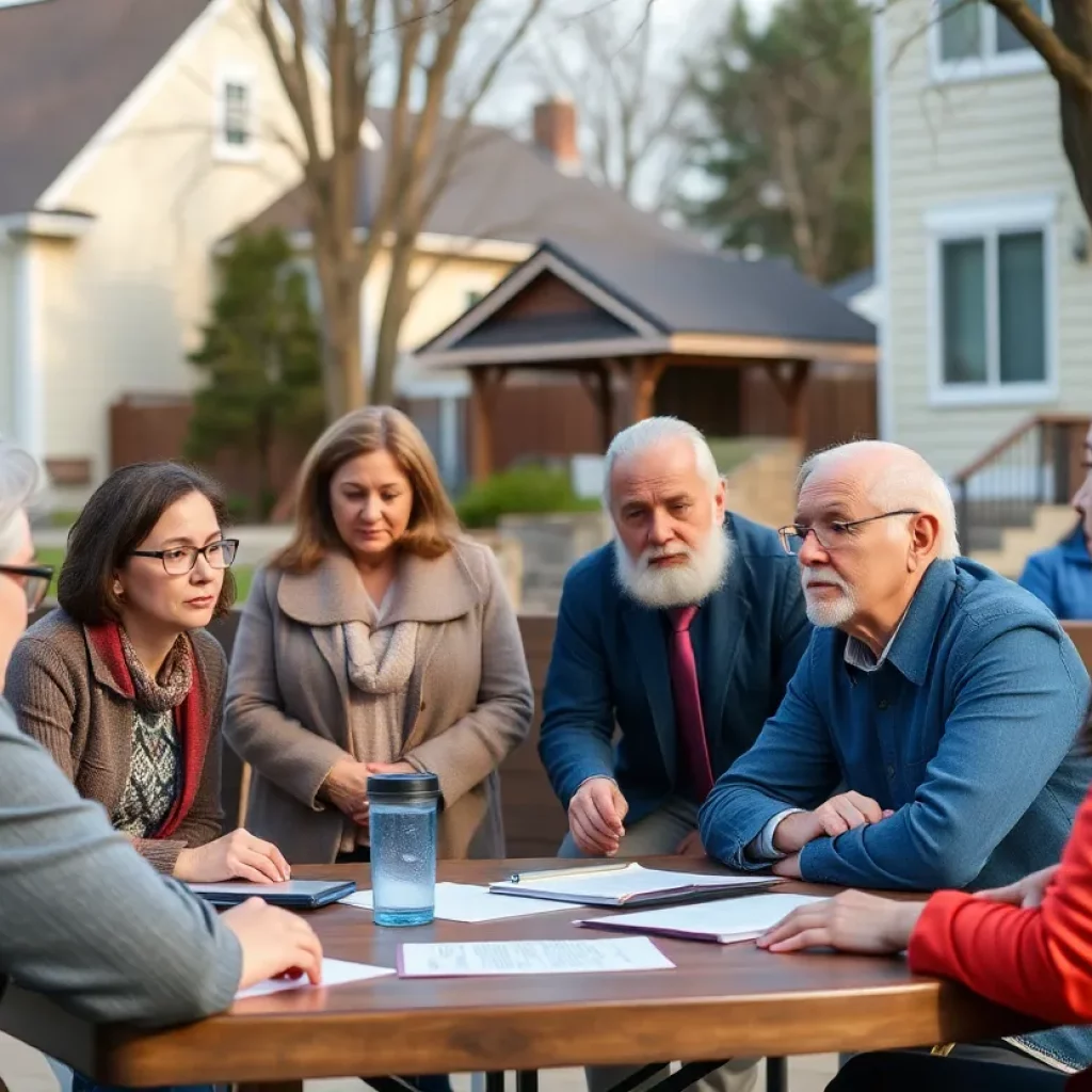 Community members discussing scams in Bowling Green