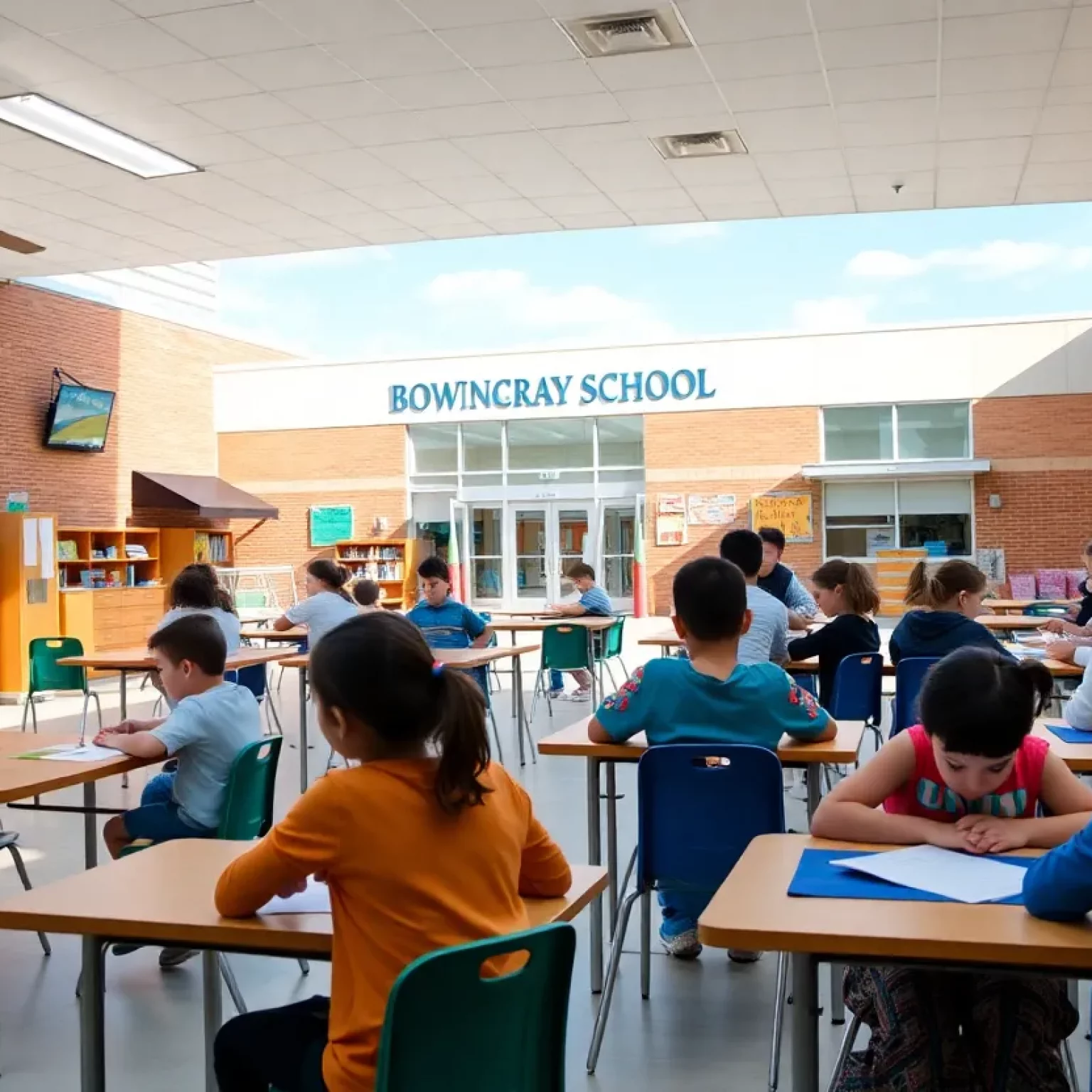 Students learning in a Bowling Green school