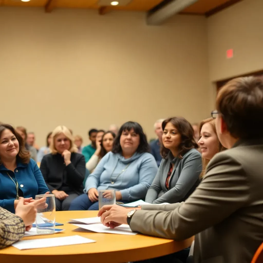 Participants engaging in a Town Hall meeting about Kentucky's educational framework