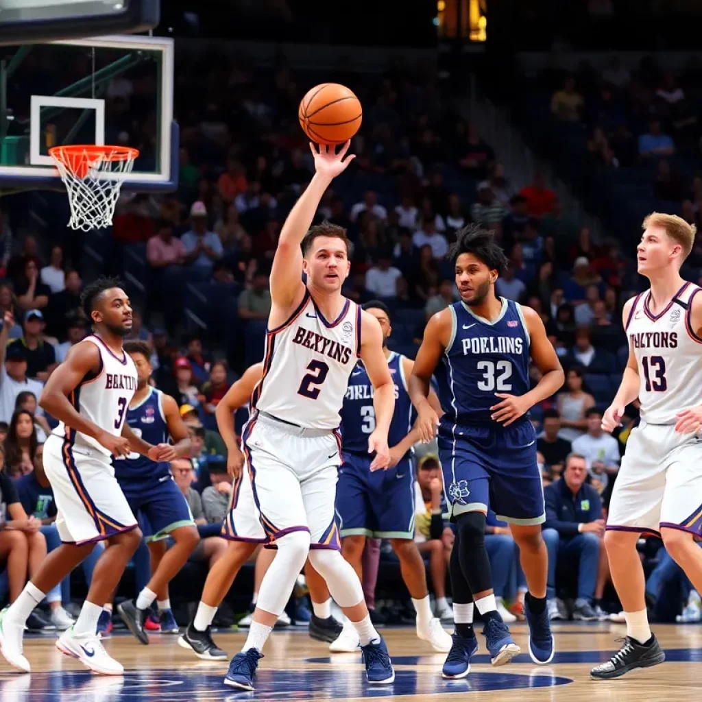 FIU Panthers basketball players in action during the game.