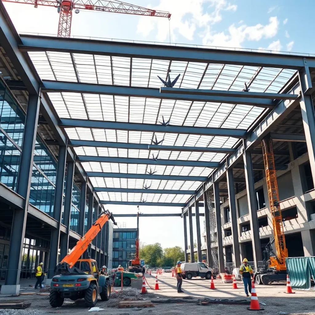 Construction of High Street Tower at Med Center Health