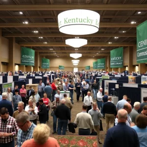 Farmers networking at Kentucky Commodity Conference in Bowling Green