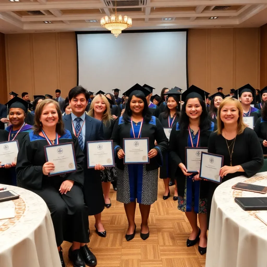 Attendees celebrating at the SKYCTC Awards of Excellence ceremony