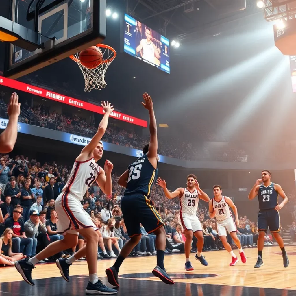 Basketball game action between Western Kentucky and Kennesaw State