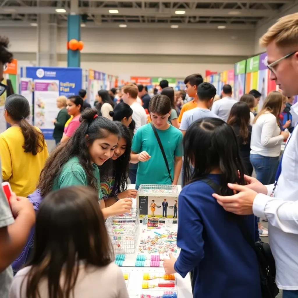 Students participating in hands-on activities at the IdeaFestival