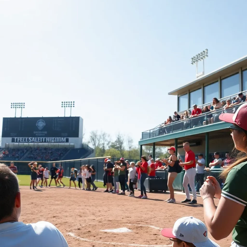 WKU Softball team in action during home tournament