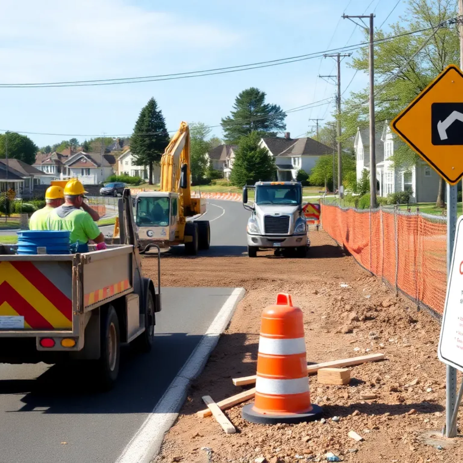 Construction on KY 185 roadway in Bowling Green, KY