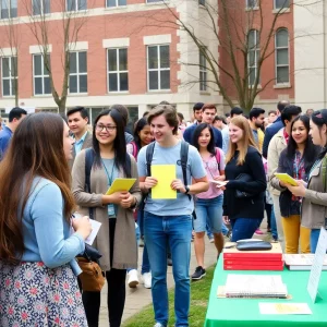 Students and faculty participating in a mental health awareness event at WKU.